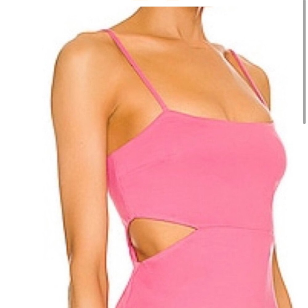 REVOLVE Pink Cutout Midi Dress - Picture 2 of 6
